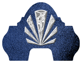 DARAY-L-602-SL-SH-BL Silver Sunburst Shimmer Blue